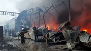 Крупный пожар в Петро-Славянке