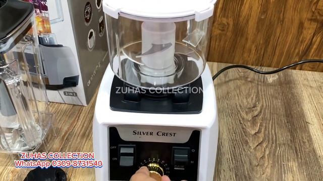 Silver crest 3 in 1 Juicer blender set, Chopper, spice grinder and juicer blender jug, powerful set