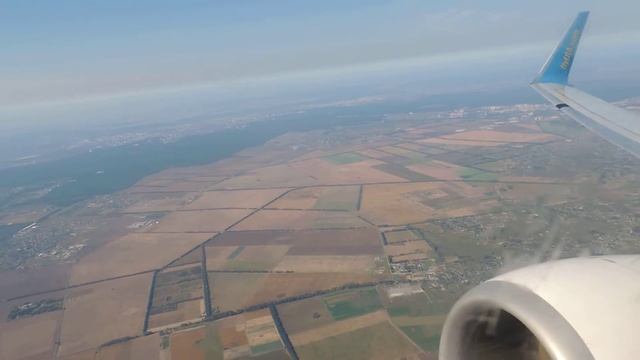 Вид из Боинга-737 (летим над Украиной) смотреть онлайн