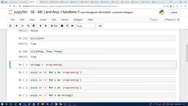 PYTHON BEGINNER - ALL & ANY FUNCTIONS-02 смотреть онлайн