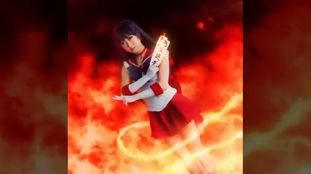 Rei Hino (火野 レイ)  - Sailor Mars (セーラーマーズ Sērā Māzu) - Girl in fire