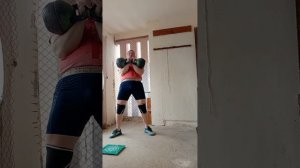КЛАСТЕРЫ с гирями 32кг. Сила и мощь в одном упражнении - 22 раза.