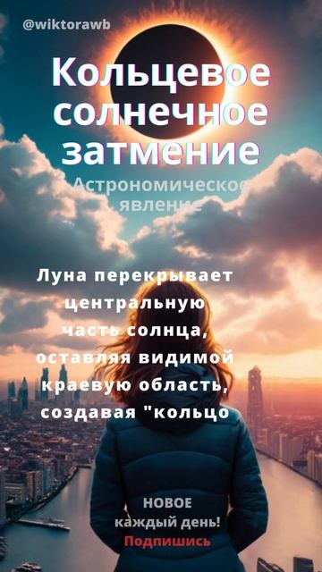 Кольцевое солнечное затмение. Annular Solar Eclipse #wordoftheday #словодня смотреть онлайн