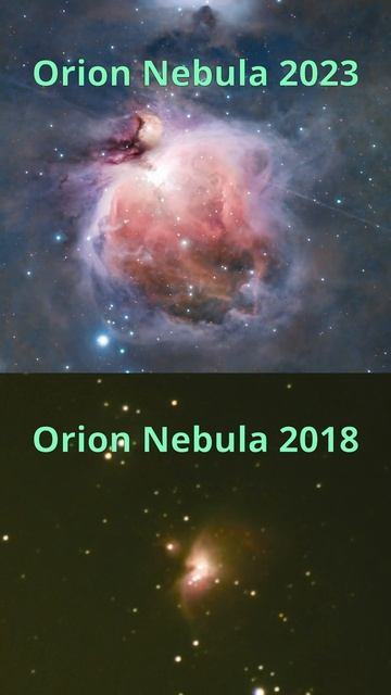Orion Nebula 2018 vs 2023 смотреть онлайн