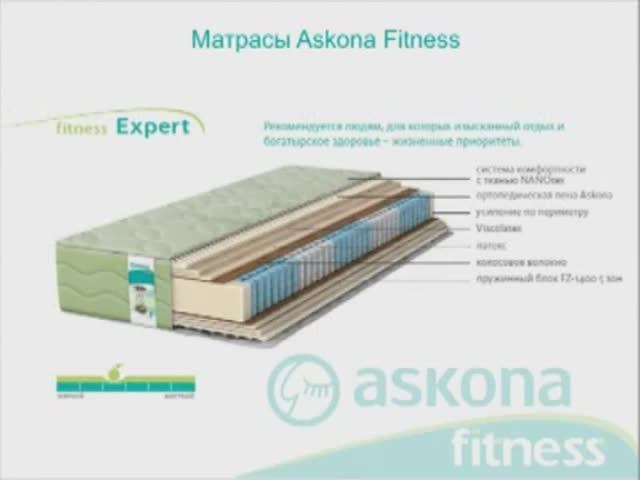 Ортопедический матрас Аскона fitnes смотреть онлайн