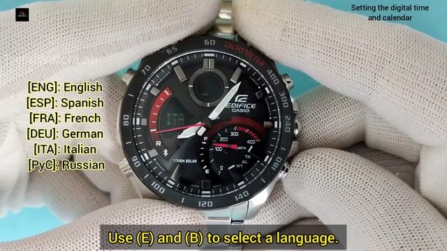 Casio Edifice ECB-900 (5582) Time setting tutorial. TrendWatchLab. смотреть онлайн