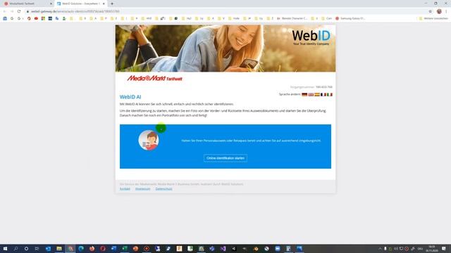 Handy Vertrag bei Mediamarkt und O2 Tarif anmelden mit Online Identifikation Personalausweis