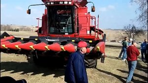 Case-IH 2366 Combine, Geringhoff Corn Head, Case-IH Bean Head