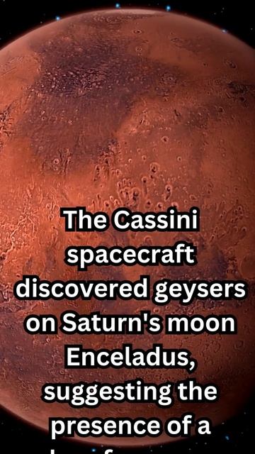 The Cassini spacecraft discovered geysers on Saturn's moon Enceladus #space #spacefacts #shorts смотреть онлайн