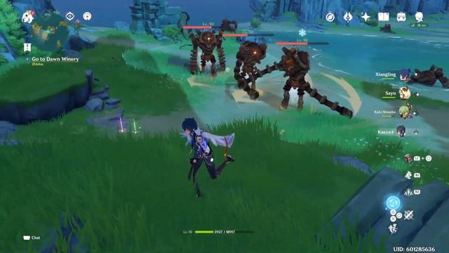 Sayu + Xiangling + Kaeya + Kuki, Ultimate elemental Combo смотреть онлайн