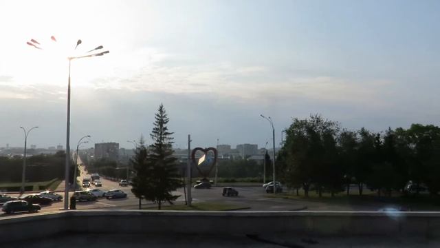Сферическое облако  и закатное в Кемерово