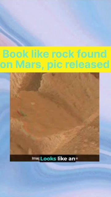 Book-like rock found on Mars pic released shorts news