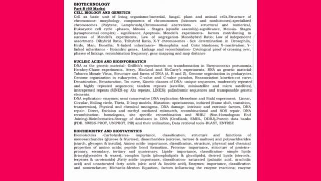 TS CPGET 2021/MSC Entrance Biotechnology syllabus/Imp topics/Best books//