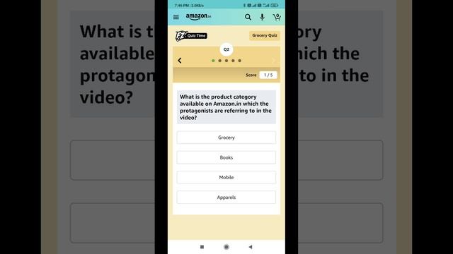 Amazon Grocery Quiz Answers Today l Win 20000 Amazon Pay Balance l 30 June 2021 смотреть онлайн