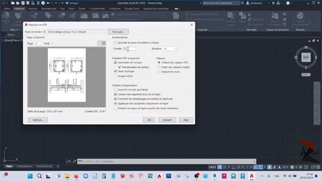 Comment converter fichier PDF vers DWG sur Autocad#autocad#tutorialAutocad#pdf#dwg #autocad2d