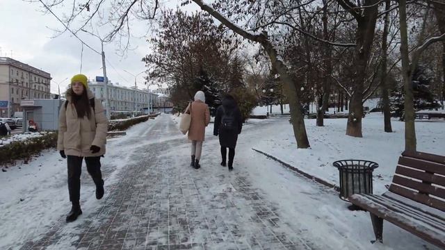 First Snow in Minsk - Минск Первый Снег (November 2022) 4K Belarus смотреть онлайн