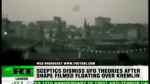 НЛО над Кремлем 2009 - UFO Kremlin Moscow 2009 - UFO Pyramid - Triangle.flv