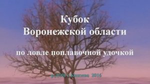 Кубок Воронежской области по ловле на поплавочную удочку 2016 НД