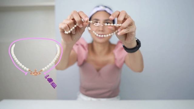 รีวิวสร้อยคอ Vivienne Westwood Mini Bas Relief Pearl Choker смотреть онлайн