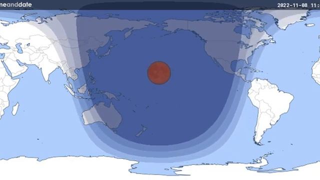 География лунного затмения 8 ноября 2022 смотреть онлайн