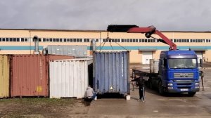 Монтаж контейнера на газоблоки