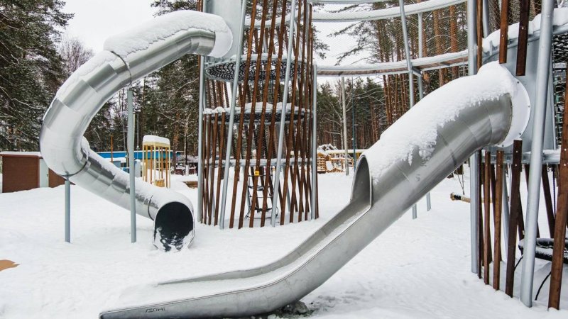 Открытие классной игровой площадки в Перми с горками ГЕОН.про