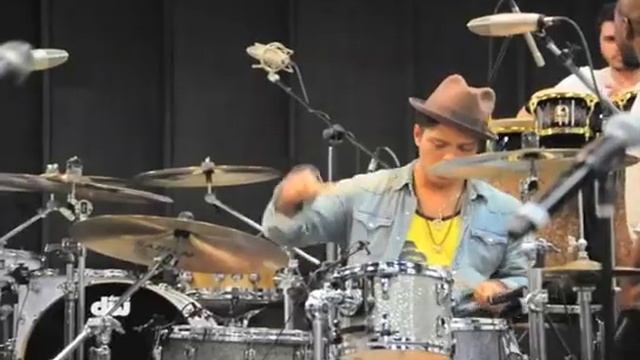 Bruno Mars Janelle Monae and B.OB Rehearse for the 53rd Annual Grammys