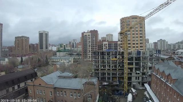 Таймлапс строительства БонАпарт Новосибирск 18/10/2019 смотреть онлайн