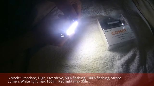 Unboxing Raypal Comet white/red high brightness LED bicycle light смотреть онлайн