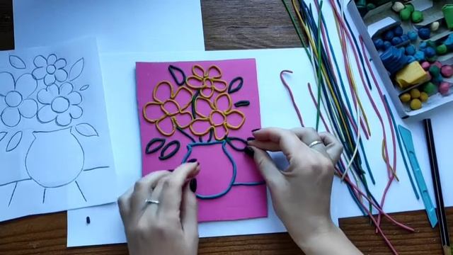 Декоративне панно з пластиліну "Квіти", Козуб О.О. смотреть онлайн