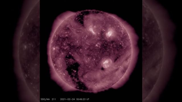 Timeline of the sun from SDO satellite at 211A - December 2020 to March 24 2021
