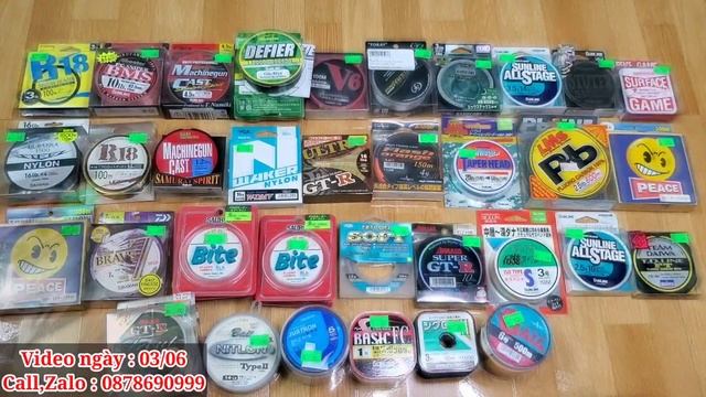 Video ngày 03/06 - Sale !! Giảm giá dây câu ( FluoroCarbon, Nylon, Pe ) смотреть онлайн