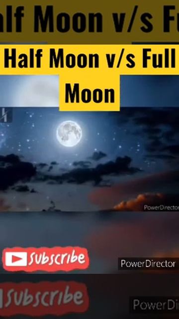 Half Moon v/s Full moon | moon facts | amazing facts  #shorts #facts