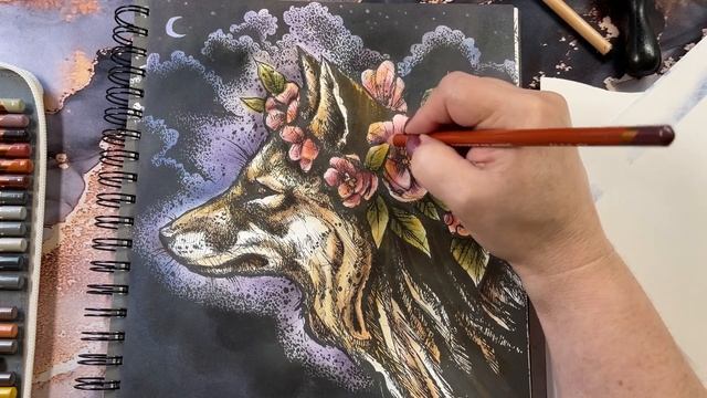 Adult Coloring - Ticket to dreams wolf or coyote page смотреть онлайн