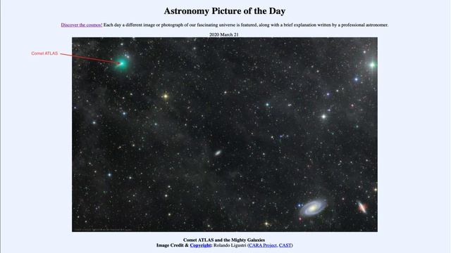 2020 March 21 - Comet ATLAS and the Mighty Galaxies смотреть онлайн