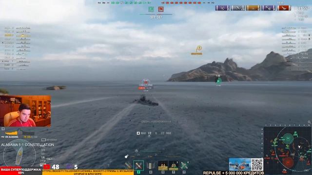 ЛИНКОР ALABAMA VS CONSTELLATION! ЧТО ОКАЖЕТСЯ СИЛЬНЕЕ?! МИР КОРАБЛЕЙ/WORLD OF WARSHIPS! смотреть онлайн