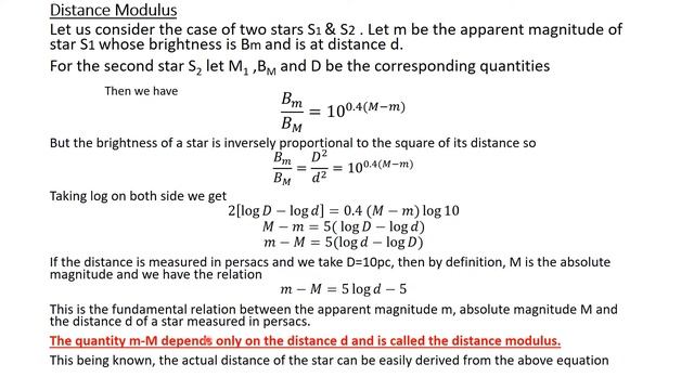 Absolute magnitude, Distance Modulus, Luminosity & Radiant flux. Astronomy & Astrophysics. Notes. смотреть онлайн