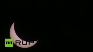 Солнечное затмение  вид из Берлинской обсерватории 20 марта 2015