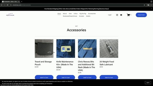 Orion Knives Crispy Donut Community Edition Travel Knife Pouch or candy bars