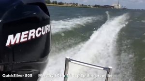 Mercury Four stroke Efi 60 hp, HD Spitfire propeller test