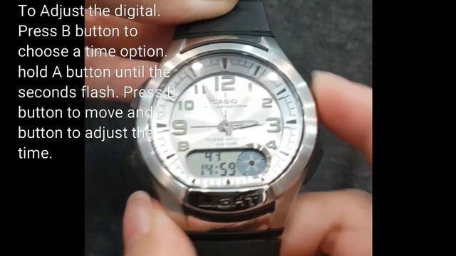 Casio Illuminator AQ-180W-7BVDF and how to adjust смотреть онлайн