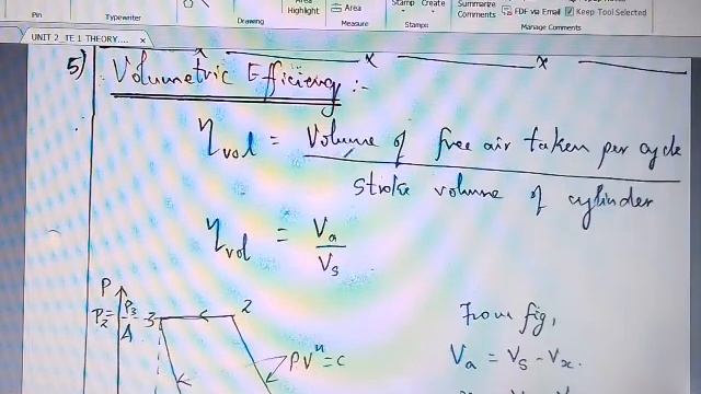 ME8493 Thermal Engineering 1_UNIT 2_Workdone with Clearance volume &Volumetric efficiency derivatio