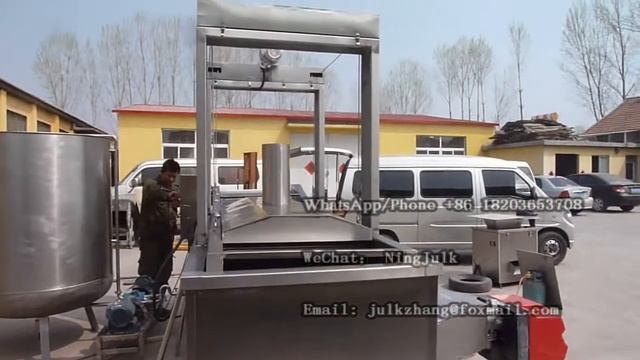 automatic continuous frying machine with automatic lifting/multifunctional fryer machine