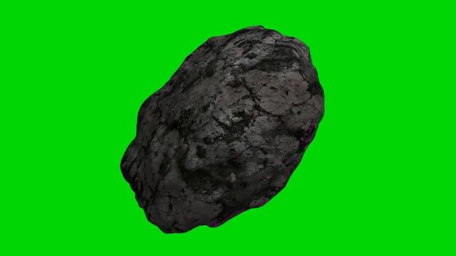 asteroid meteor in green screen best animated footage