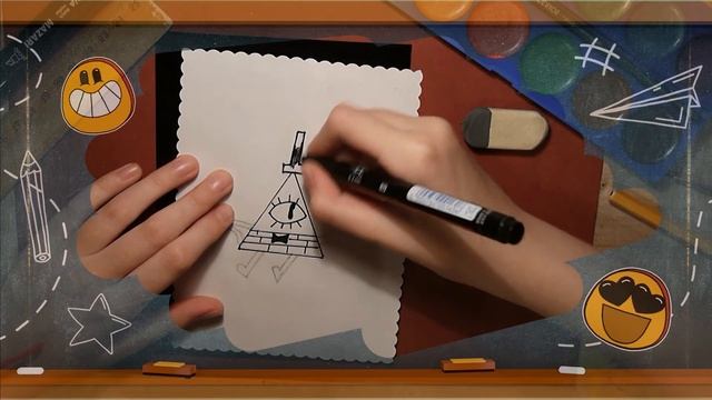 How to draw Bill Cipher Gentlemen Gravity Falls/Как нарисовать Била Шифр смотреть онлайн