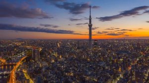 Aerial View Hyper Lapse 4K Video Of Tokyo Japan