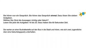 #1 Goethe Zertifikat B1 ｜｜ Model Test 1 ｜｜ Hören B1 ｜｜ Hören mit Lösungen