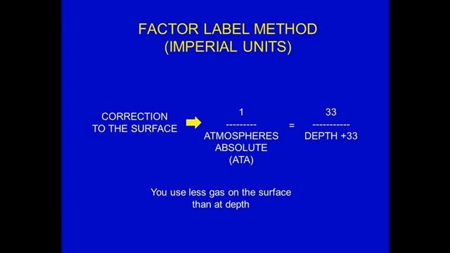 #29 - Factor Label Method for Calculating Gas Consumption For Technical Scuba Divers