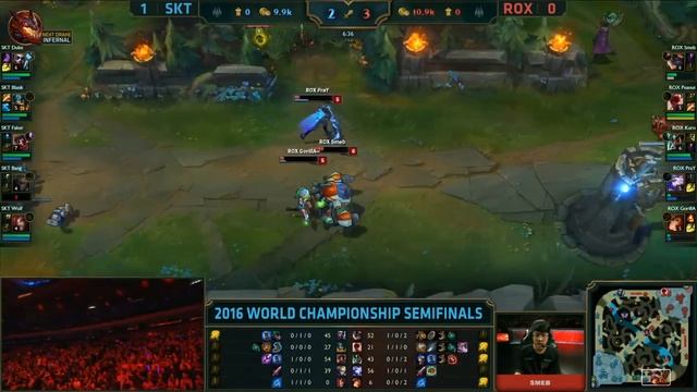 SKT vs ROX: ROX "korean" towerdive - Worlds 2016 смотреть онлайн