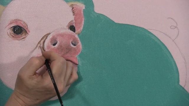 TIME LAPSE - Learn How to Paint "PIG IN A BLANKET" with Acrylic Paint- Step by Step Video Tutorial смотреть онлайн
